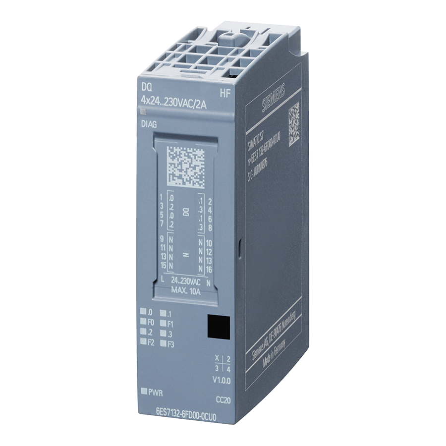 Siemens 6ES7132-6FD00-0CU0 DQ 4x 24..230V AC/2A HF ET-200SP