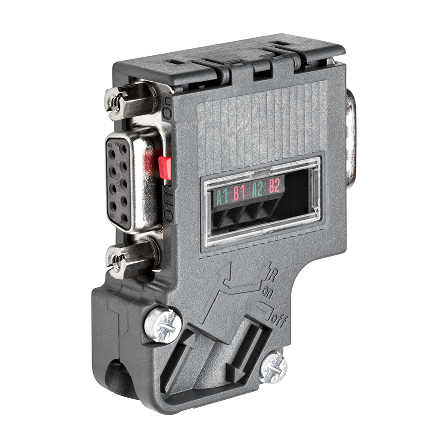 Siemens 6ES7972-0BB42-0XA0 SIMATIC DP, Eğik kablo çıkışlı 12 Mbit/s'ye kadar PROFIBUS